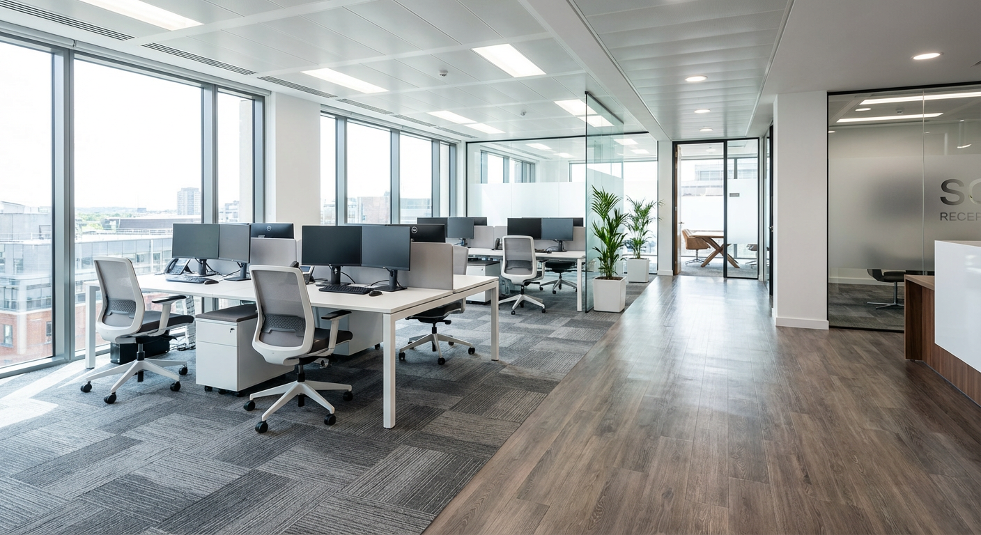 Office flooring installation